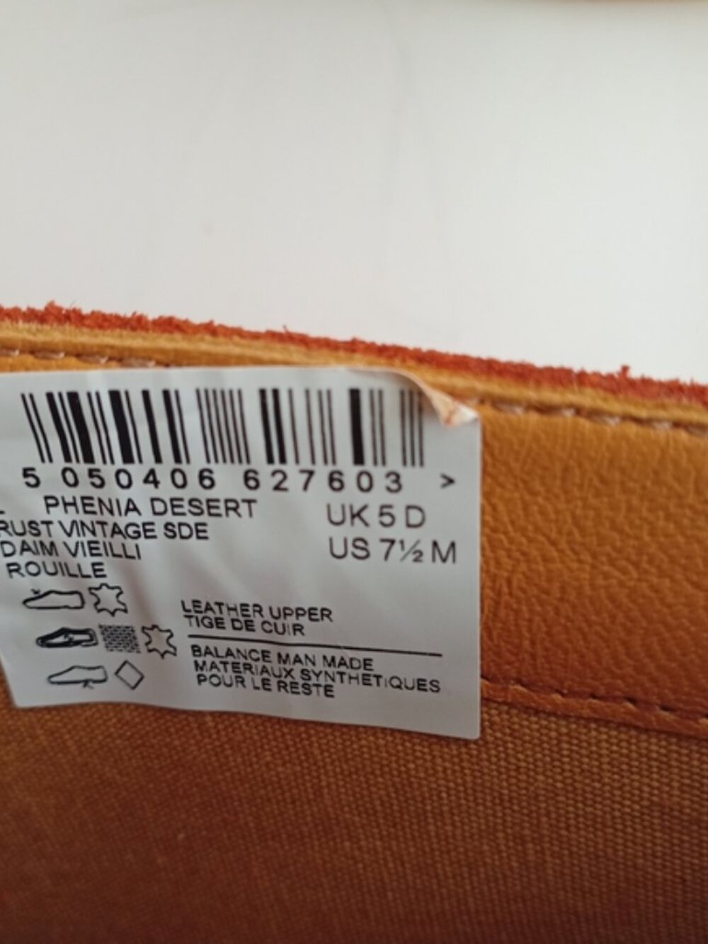 Clarks Original Phenia Desert Orange Suede Lace-Up Desert Boots Womens Size 7.5M - Picture 11 of 16